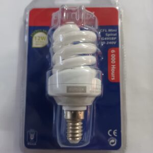 eurolux cfl mini spiral e14 12w cw blister 