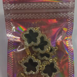 clover charm bracelet black lucky symbol 