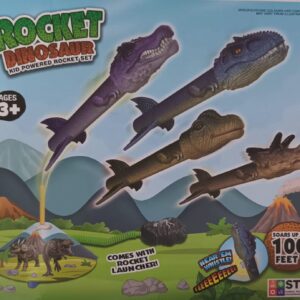 dino blasters jump rocket launcher stem indooroutdoor toy launch upto 100ft brown safe foam dinosaur rocket boys girls birthday gift family entertainment