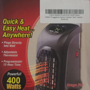 400w pluggable electric heater wall heater