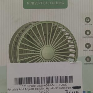portable and adjustable mini handheld desk fan blue 