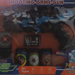 soft water bullets blaster gun with bellabear bookmark exciting outdoor play: soft darts water balls safe skill building fun