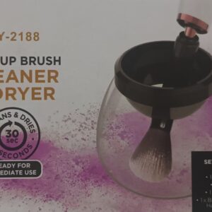 electric makeup brush cleaner and dryer white