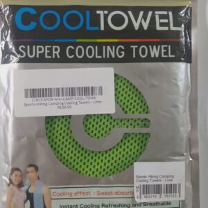 sports hiking camping cooling towels lime