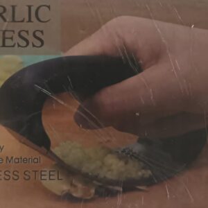 stainless steel garlic press and peeler 