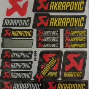 custom akrapovic sticker sheet 30cm x 24.5cm