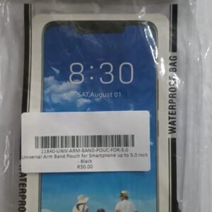 universal arm band pouch for smartphone up to 5.0 inch black
