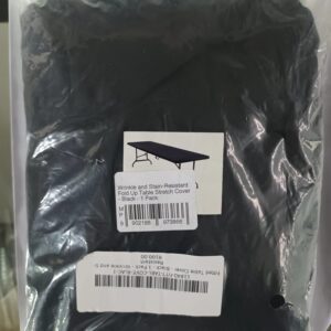 fitted table cover black 1 pack wrinkle and stain resistant