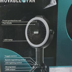 rechargeable fan with 2 led lights remote solar fan with mosquito repellent lamp cool white light