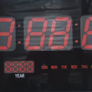 large digital led oversized wall clock with date temperature 