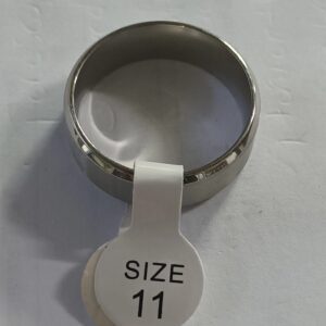 8mm titanium plated stainless steel ring silver x