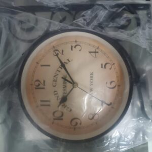 vintage decorative double sided metal wall clock 
