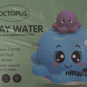 sprinkler water fountain octopus light up bath pool toy pink nitty gritty nitty gritty water spraying bath toy with adjustable nozzles and light up function