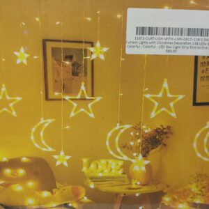 curtain lights with christmas decoration 138 leds 3.5m colorful colorful led star light strip end to end plug for indoor outdoor christmas party (multicolor)