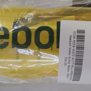 reebok water bottle yellow 600ml 