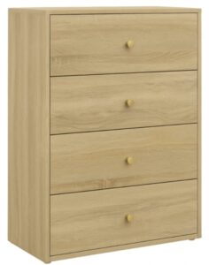 4 drawer dresser chest of drawers organizer in light brown