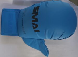 blue wkf approved karate mitts with thumb protection s 