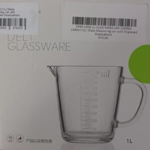 1000ml (1l) glass measuring jar with engraved graduations