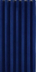 dream world stylist readymade eyelet curtain silky velvet blue 140 w x 240 l cm 