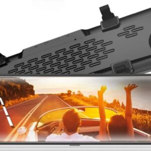 wolfbox g840s 12 4k mirror dash cam backup camera smart rearview mirror smart rearview mirror for cars trucks front and rear view dual cameras night vision parking assistance