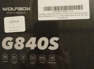 wolfbox g840s 12 4k mirror dash cam backup camera smart rearview mirror smart rearview mirror for cars trucks front and rear view dual cameras night vision parking assistance