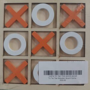 tic tac toe wooden board game 